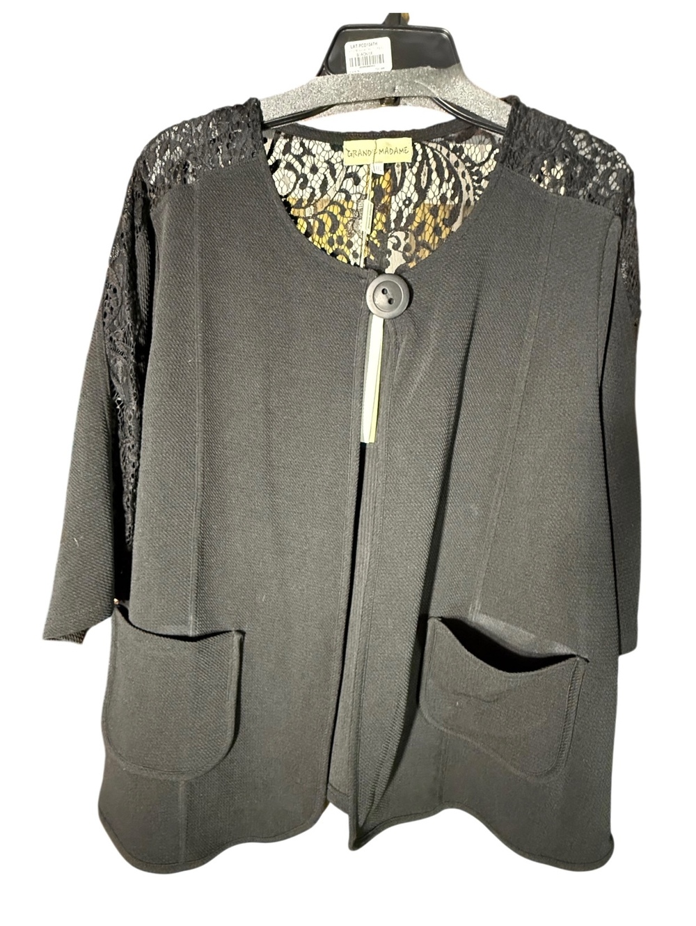NWT Textured Knit & Lace Jacket 3X